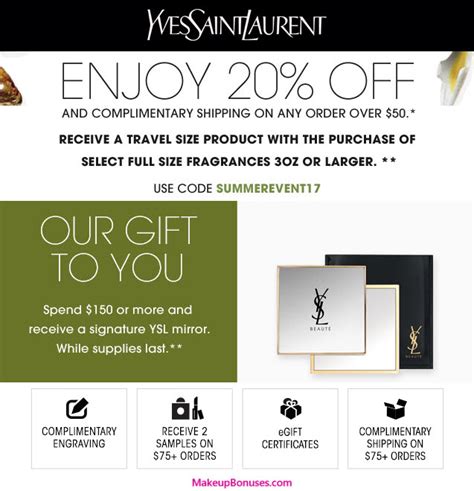 ysl exclusive promotion|ysl beauty discount codes.